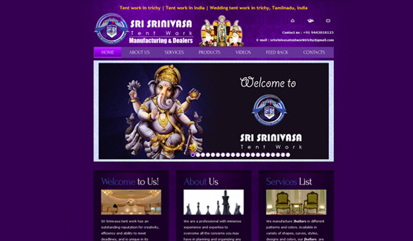 srisrinivasatentwork-website development in trichy [tiruchirappalli]