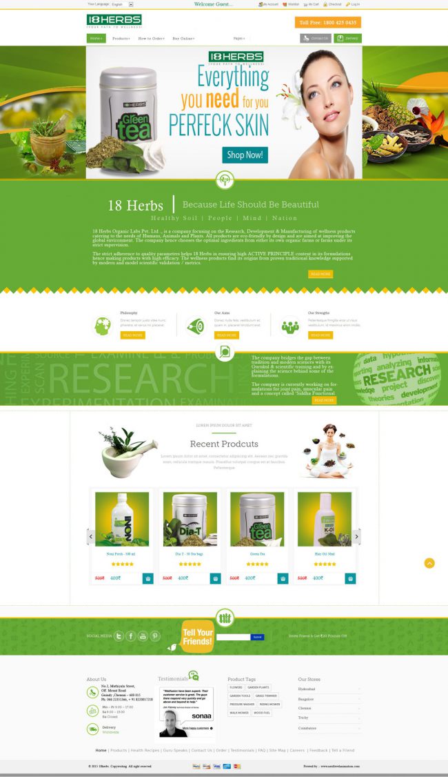 18herbs web designing and development 18herbs web designing and development