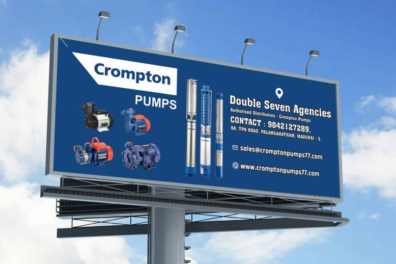 Crompton Pumps Custom corporate banner designing company in Madurai